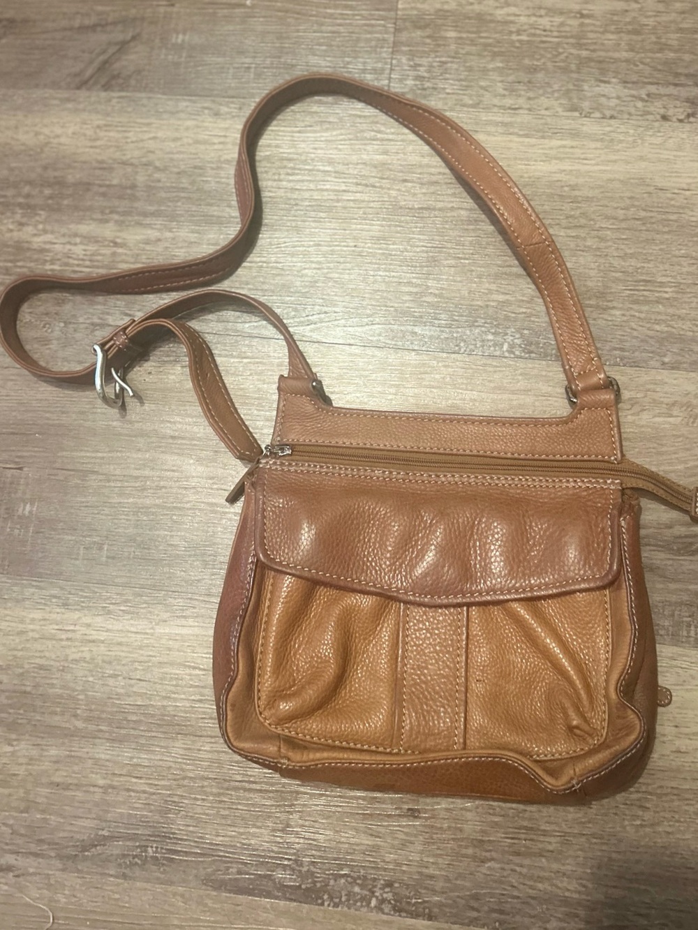 Vintage Fossil Real Leather Crossbody Bag